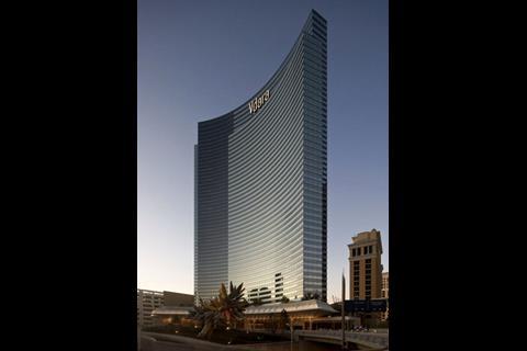 Vinoly's Vdara hotel and spa at LA's CityCenter – side view